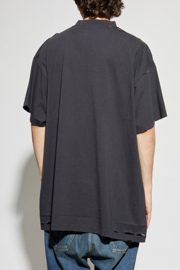 在庫処分 激安 Grey T-shirt with print Balenciaga - Vitkac France トップス